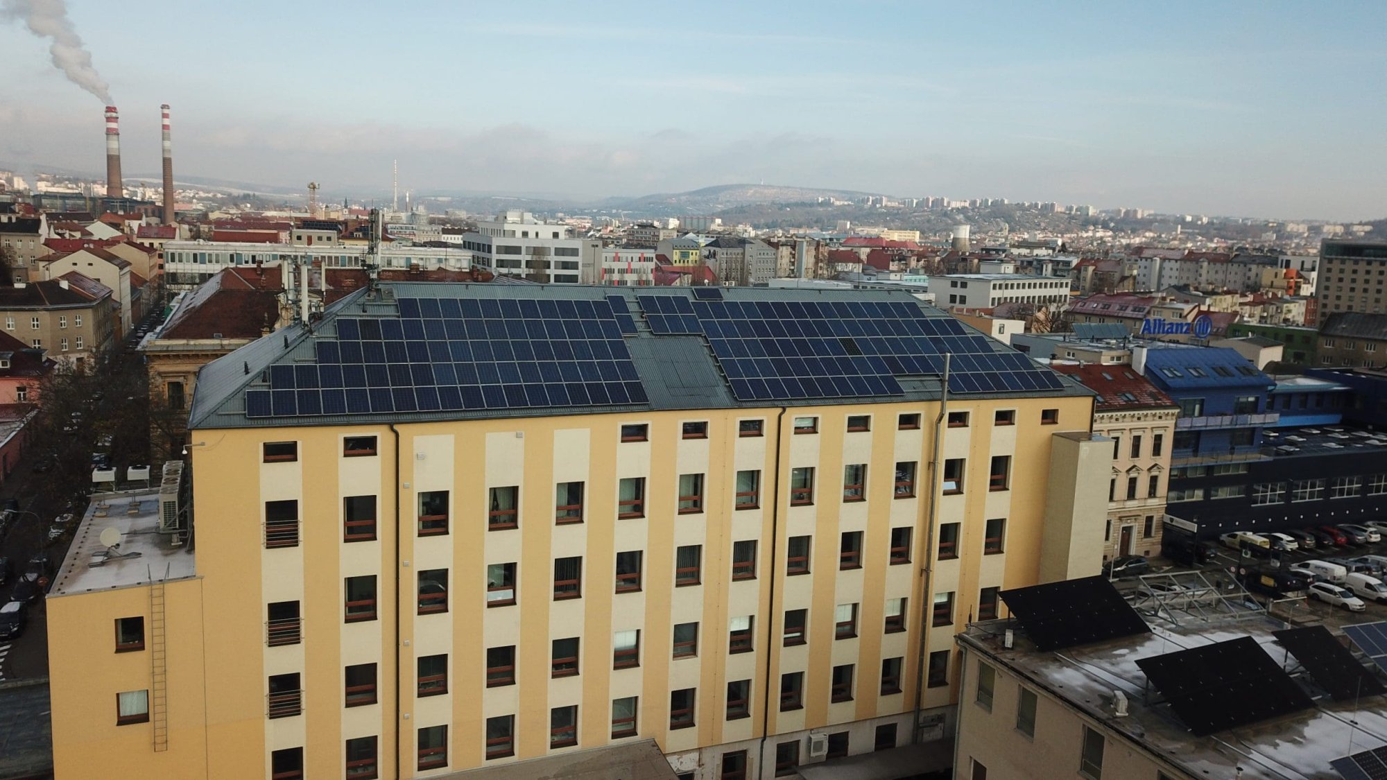 Repowering FVE Čechyňská ulice Brno 